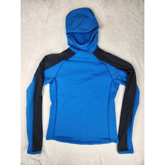 Mountain Equipment Co Op Womens Pullover Medium Blue Hooded Outdoors Hiking Camp - Picture 1 of 16